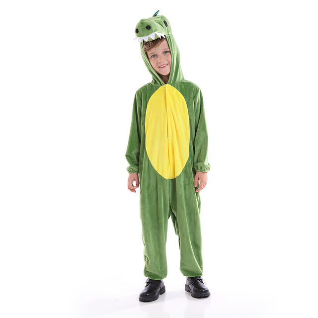 Unisex Dinosaur Costume Kids,Plush Hooded Dinosaur Pajamas Child,Halloween Carnival Dinosaur Kid Jumpsuit Boys & Girls