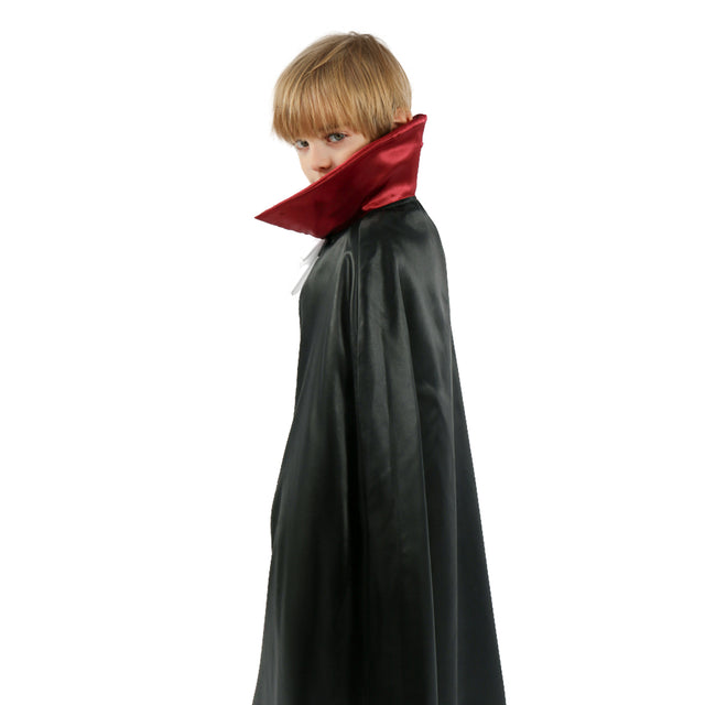 Halloween Vampire Dracula Costume with Cape Kids,Darkness Blood Bat Prince Outfit Boys,Child Scary Set for Carnival,Black Red