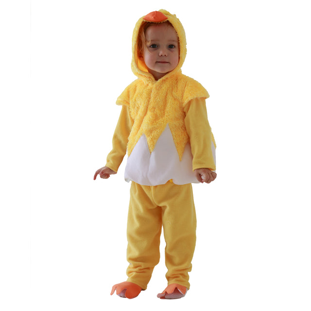 Chicken Costume for Children,Halloween Easter Animals Outfit,Plush Chick Set Kids Unisex Yellow