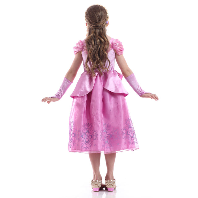 Purple Princess Dresses Girls With Accessories, Wedding Party Bridesmaid Off Shoulder Costume Girl, Halloween Long Dress Kids