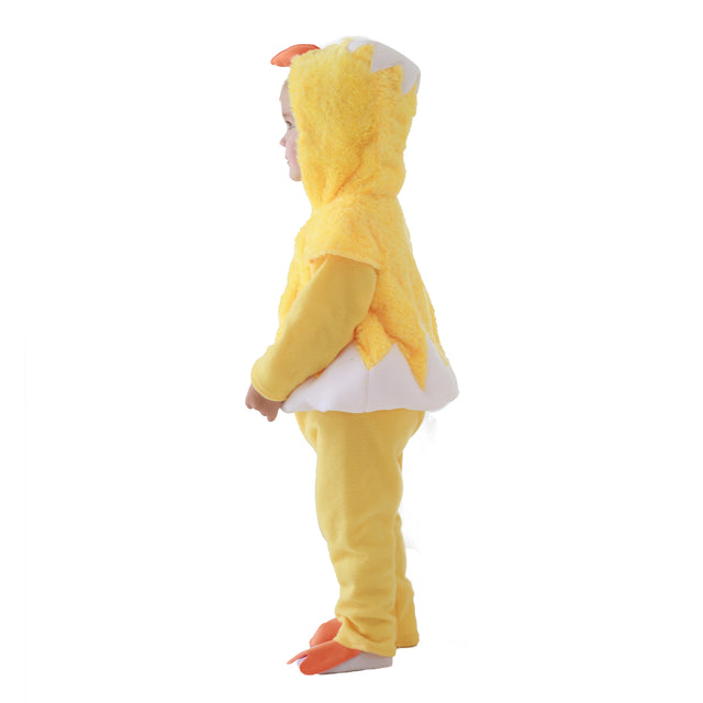 Chicken Costume for Children,Halloween Easter Animals Outfit,Plush Chick Set Kids Unisex Yellow