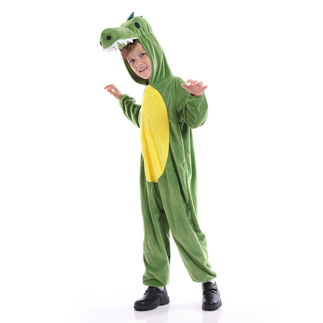Unisex Dinosaur Costume Kids,Plush Hooded Dinosaur Pajamas Child,Halloween Carnival Dinosaur Kid Jumpsuit Boys & Girls