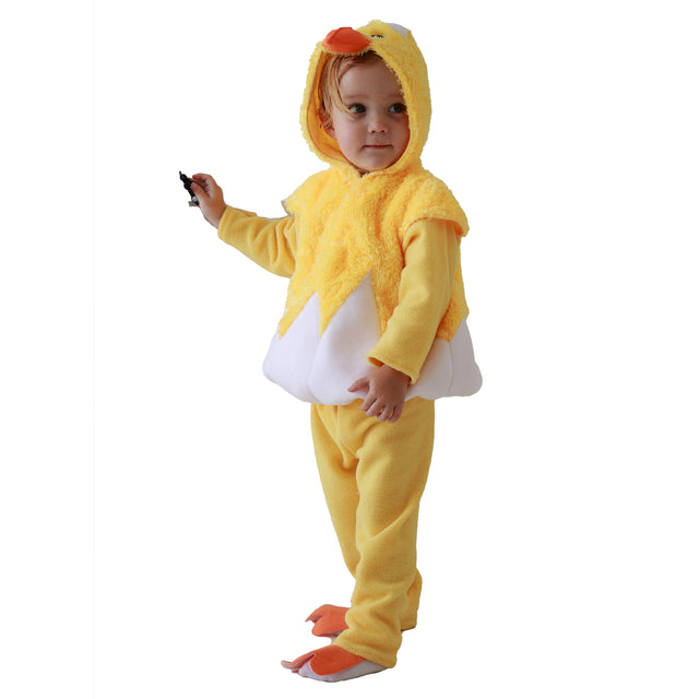 Chicken Costume for Children,Halloween Easter Animals Outfit,Plush Chick Set Kids Unisex Yellow