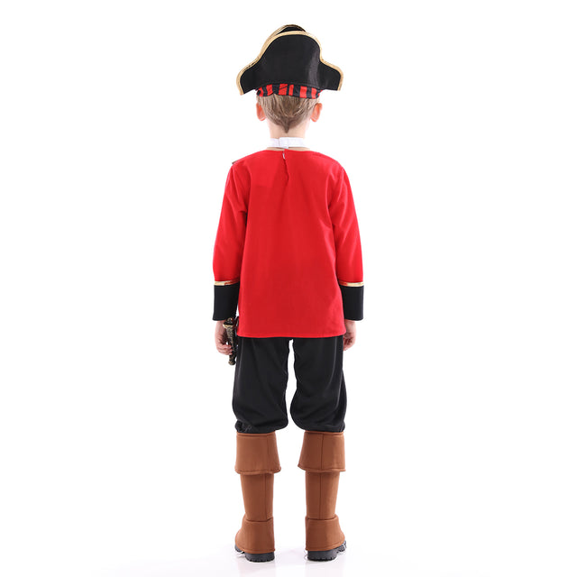 Kids Deluxe Pirate Costume Set,Seven Seas Captain Role Play For Halloween Party