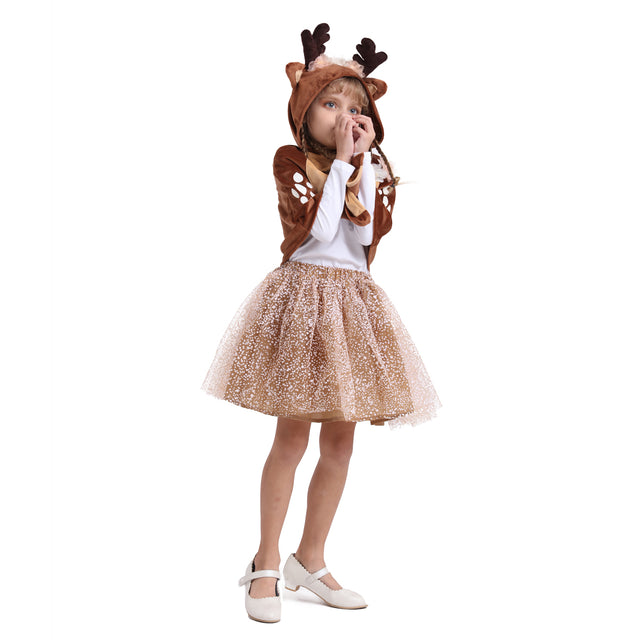 Reindeer Costume for Girl, Deer Tutu Dress for Kid