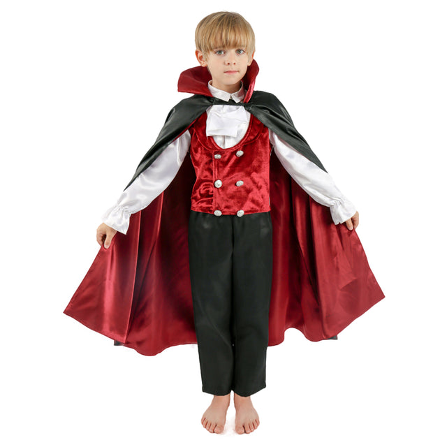Halloween Vampire Dracula Costume with Cape Kids，Darkness Blood